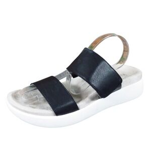 Kensie Jipsy Women's 6 Black Synthetic Platform Slide‎ Sandal Casual